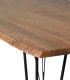 Mesa de Comedor Madera Maciza de Acacia con Patas Metálicas Hairpin Fergus, esquina