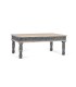 Mesa de Centro de Madera de Mango Tallada a Mano Blanca y Azul Runa, lado