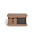 Mesa de Centro Industrial de Madera de Mango con Cajones y Puerta Corredera de Metal Valdenegro, fente