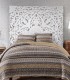 Cabecero Decorativo Blanco Tallado a Mano Mayab, ambiente medida para cama de 105 cm