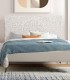 Cabecero Decorativo Blanco Tallado a Mano Mayab, ambiente para cama 150 cm