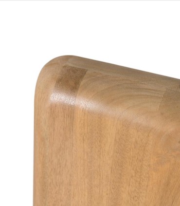 Cabecero Liso de Madera de Mango Natural Moderno Lunaris, detalle