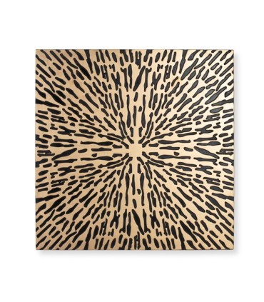 Cuadro Abstracto Radial Artesanal Draven