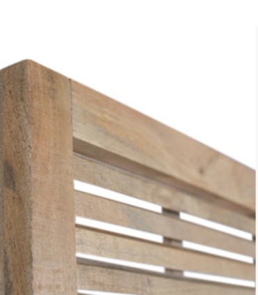 Cabecero de Madera de Mango Natural con Lamas Horizontales Restrepo, detalle