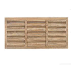 Cabecero de Madera de Mango Natural con Lamas Horizontales Restrepo, frente