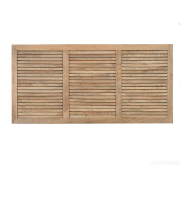 Cabecero de Madera de Mango Natural con Lamas Horizontales Restrepo, frente
