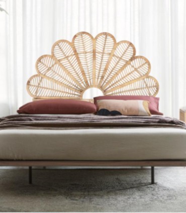 Cabecero de Ratán Natural 180 cm Estilo Boho Tropical Luciana
