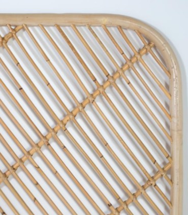 Cabecero de Ratán Natural Diseño Geométrico Velandia, detalle lado
