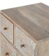Mesita de Noche de Madera de Mango con 5 Cajones Decorados a Mano Estilo Boho Étnico Leyva