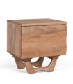 Mesita de Noche de Madera de Acacia Natural Lunaris