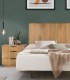 Mesita de Noche de Madera de Mango Natural con 3 Cajones Lunaris I, ambiente