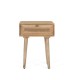 Mesita De Noche De Madera Natural Con Rejilla Nobile