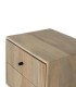 Mesita de Noche de Madera de Mango con 2 Cajones Estilo Nórdico Tundra