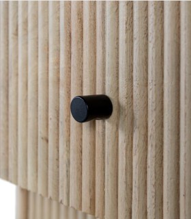 Mesita de Noche de Madera de Mango con 2 Cajones Estilo Nórdico Tundra