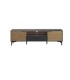 Mueble TV de Madera de Mango con Puertas Ranuradas Noah, frente