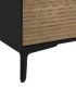 Mueble TV de Madera de Mango con Puertas Ranuradas Noah, detalle pata