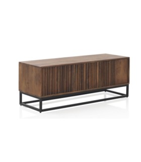 Mueble TV de Madera Maciza de Mango con Puertas Laminadas Jonas