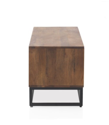 Mueble TV de Madera Maciza de Mango con Puertas Laminadas Jonas