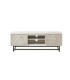 Mueble TV de Madera Maciza de Mango Natural con Relieve Tina
