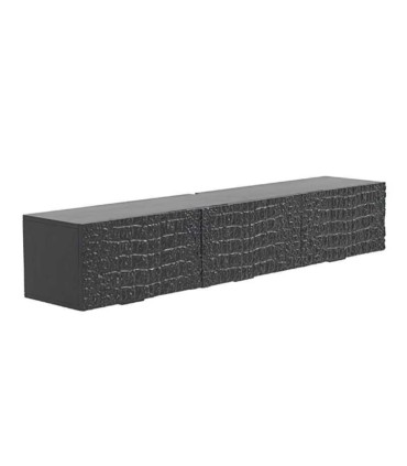Mueble TV Flotante con 3 Puertas Texturizadas Moderno Croc
