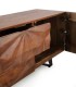 Mueble TV de Madera Maciza de Mango con Relieve Geométrico Aitana