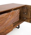 Mesa TV de Madera Maciza de Mango con Relieve Tikal