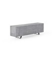 Mueble TV de Madera Maciza de Mango Tallado Gris Siena