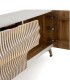 Mueble TV de Madera Maciza de Mango Tallado Vega