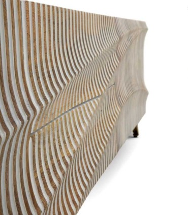 Mueble TV de Madera Maciza de Mango Tallado Vega