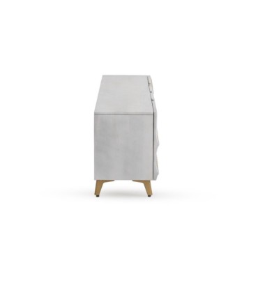 Mueble TV de Madera Maciza de Mango Tallado Vega