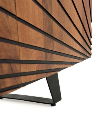 Mueble TV de Madera de Mango Con Tallado Geométrico Dante