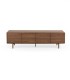 Mueble TV Chapado en Nogal Natural de Diseño Moderno con 4 Puertas Cassian
