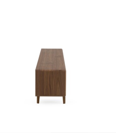 Mueble TV Chapado en Nogal Natural de Diseño Moderno con 4 Puertas Cassian