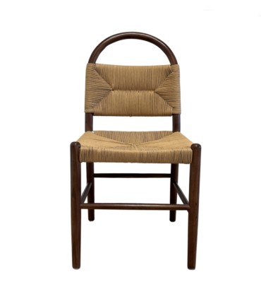 Silla de Madera de Fresno con Asiento Trenzado de Cuerda Natural Einar