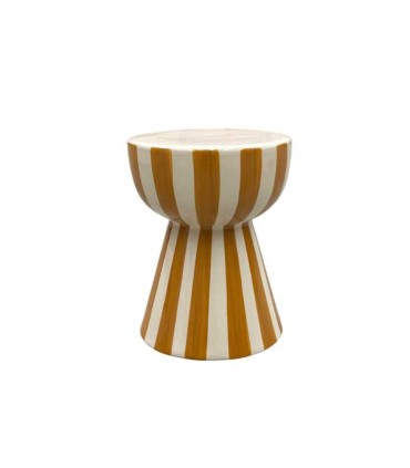 Taburete de Cerámica con Líneas Verticales Decorativas Lorcan de Ambar Muebles
