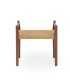 Banqueta de Madera de Fresno con Asiento Trenzado de Cuerda Natural Nuadan