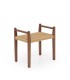 Banqueta de Madera de Fresno con Asiento Trenzado de Cuerda Natural Nuadan
