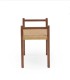Banqueta de Madera de Fresno con Asiento Trenzado de Cuerda Natural Nuadan
