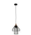 Lámpara Colgante Industrial Negra Diseño Jaula Avalon
