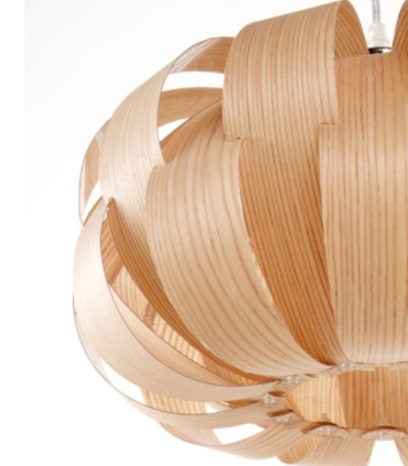 Lámpara Colgante de Madera Natural Diseño Nórdico Pimla