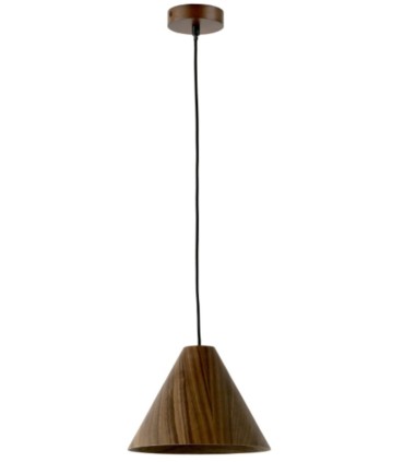 Lámpara Colgante de Techo en Madera Natural o Nogal Arun