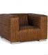 Sillón de Cuero Marrón Vintage Riber