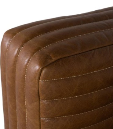 Sillón de Cuero Marrón Vintage Riber