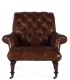 Sillón Chester de Cuero Marrón Vintage Crown