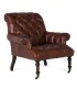 Sillón Chester de Cuero Marrón Vintage Crown