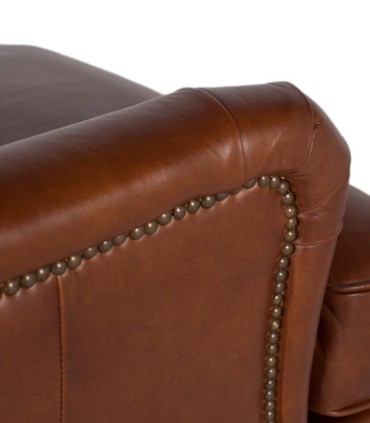 Sillón de Cuero Marrón Vintage Zuberi