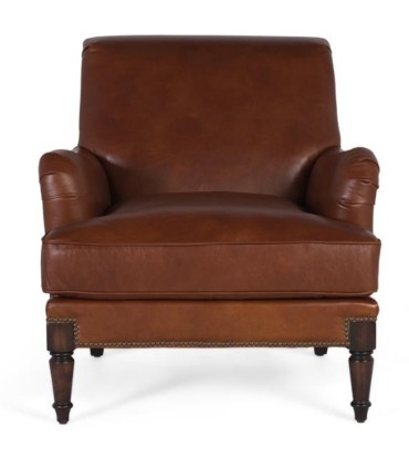 Sillón de Cuero Marrón Vintage Zuberi