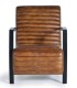 Sillón Industrial de Cuero Marrón Vintage Baraka