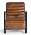 Sillón Industrial de Cuero Marrón Vintage Baraka