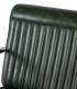 Sillón Lounge de Cuero Verde Esmeralda con Brazos Dorados Royale
